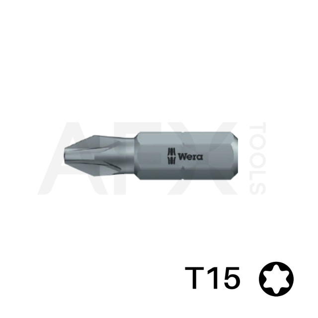 Punta TORX 15, Largo 25mm, 1/4" Hexagonal (10 piezas)