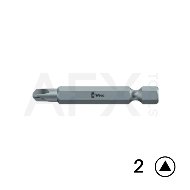 Punta TRIANGULAR 2, Largo 89mm, 1/4" Hexagonal (10 piezas)