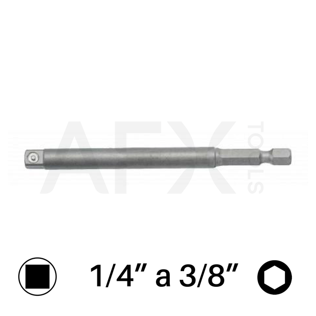 ADAPTADOR de 1/4" con entrada 3/8"x100MM