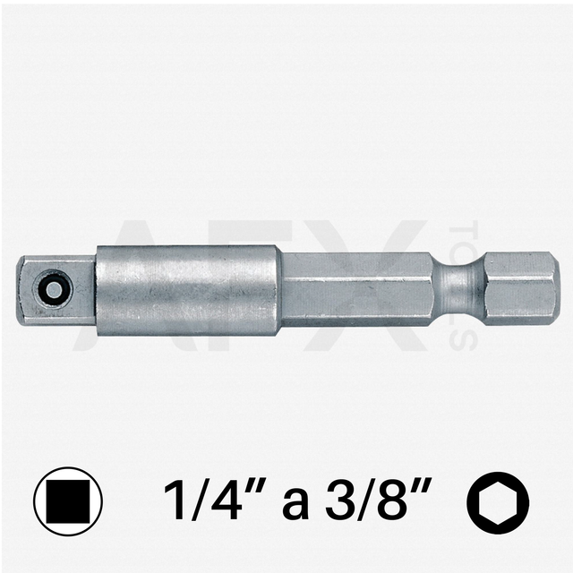 ADAPTADOR de 1/4" con entrada 3/8"x50MM