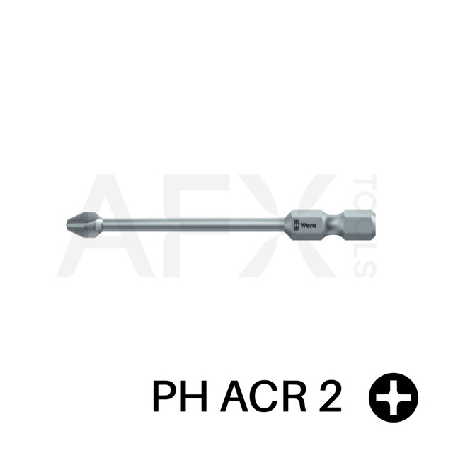 Punta PHILLIPS ACR 2, Largo 50mm, 1/4" Hexagonal (10 piezas)