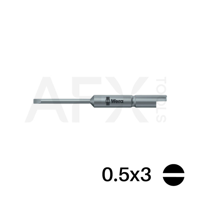 Punta PLANA 0.5x3, Largo 44mm, Halfmoon (10 piezas)