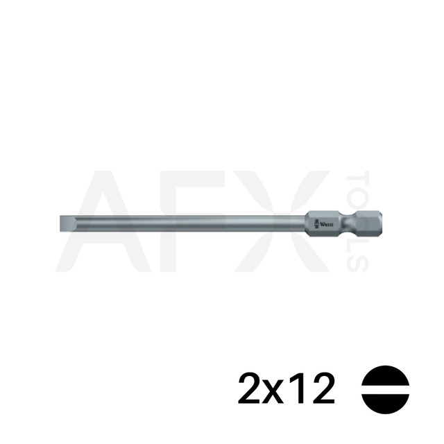 Punta PLANA 2x12, Largo 41mm, 1/4" Hexagonal (10 piezas)