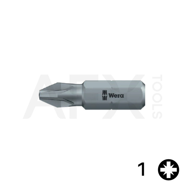 Punta POZIDRIV 1, Largo 25mm, 1/4" Hexagonal (10 piezas)