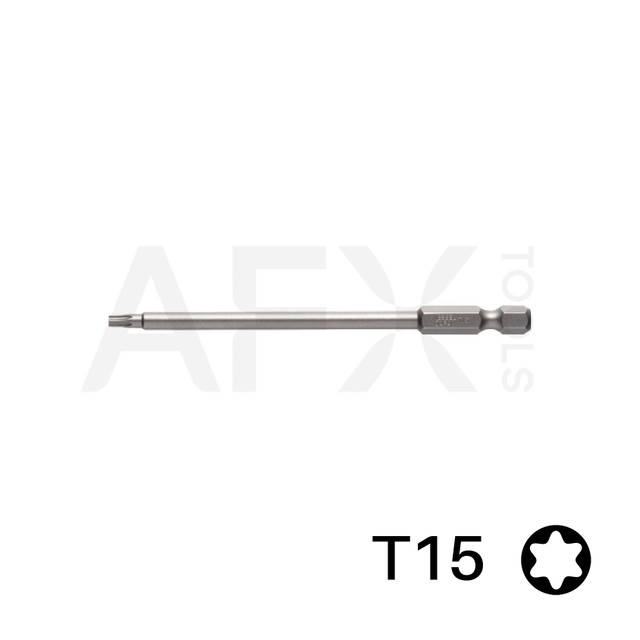 Punta TORX 15, Largo 100mm, 1/4" Hexagonal (10 piezas)