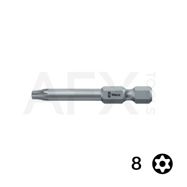 Punta TORX TAMPER 8, Largo 70mm, 1/4" Hexagonal (10 piezas)