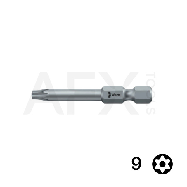 Punta TORX TAMPER 9, Largo 89mm, 1/4" Hexagonal (10 piezas)