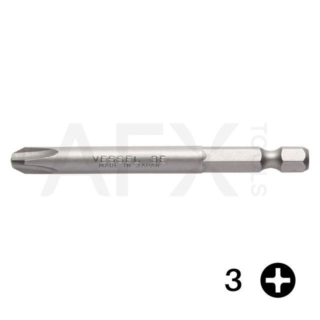 Punta PHILLIPS 3, Largo 75mm, 1/4" Hexagonal (10 piezas)