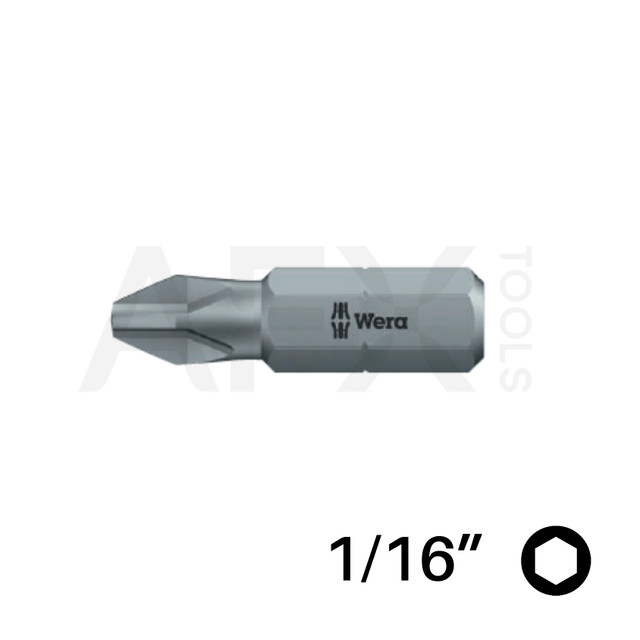 Punta HEXPLUS 1/16", Largo 25mm, 1/4" Hexagonal (10 piezas)