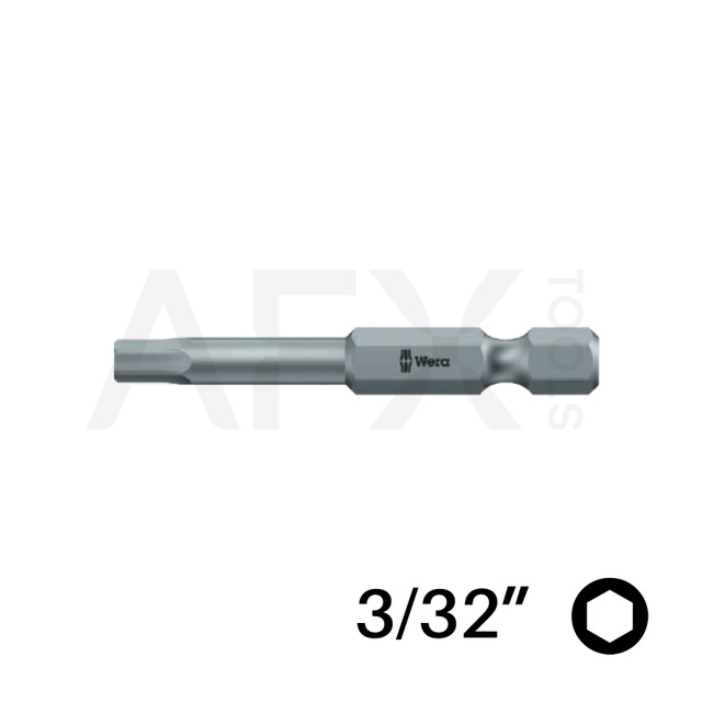 Punta HEXPLUS 3/32", Largo 50mm, 1/4" Hexagonal (10 piezas)