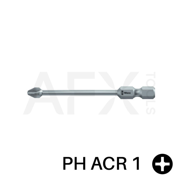 Punta PHILLIPS ACR 1, Largo 50mm, 1/4" Hexagonal (10 piezas)