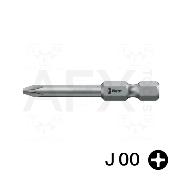 Punta PHILLIPS J 00, Largo 50mm, 1/4" Hexagonal (10 piezas)