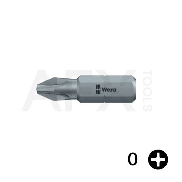 Punta PHILLIPS 0, Largo 25mm, 1/4" Hexagonal (10 piezas)