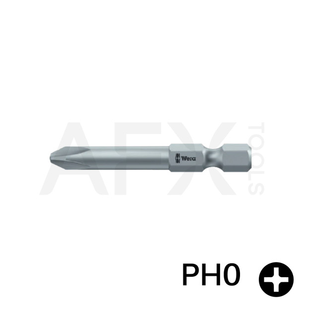 Punta PHILLIPS 0, Largo 70mm, 1/4" Hexagonal (10 piezas)