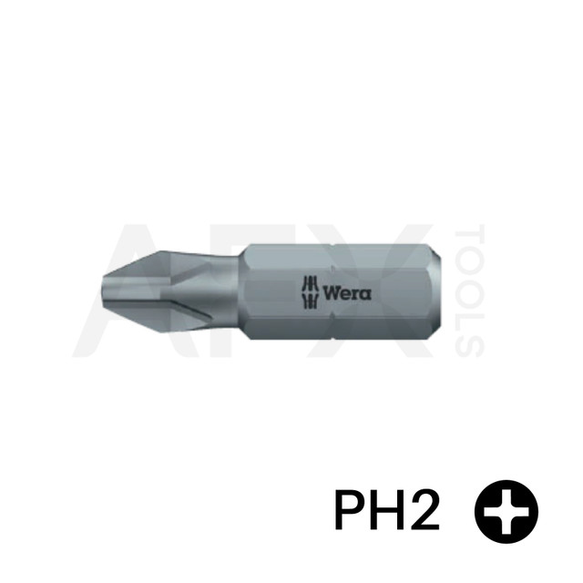 Punta PHILLIPS 2, Largo 25mm, 1/4" Hexagonal (10 piezas)