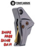 Tyrant Designs Glock Gen 5 Compatible Trigger, GREY/GOLD# TD-GTRIG-5-Grey-Gold