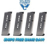 Wilson Combat FOUR 1911 Mags .45 ACP, 7 ROUND, Lo-Profile Base NEW! # 47OXC