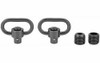 GrovTec Heavy Duty Push Button Quick Detach Sling Swivel Set 1-1/4 Black GTSW295