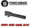 Tyrant Match Grade NON-Threaded Barrel for Glock 19/19X/45 TD-G19BRL-NOTRD-BLACK