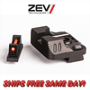 Zev Combat Sight Set .215 for Glock Pistols NEW! # SIGHT.SET-215-FO-COM3-B