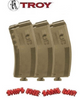 TROY 30rd BATTLEMAG - 3 PACK Mag's - DARK EARTH New! # SMAG-3PK-00FT-00