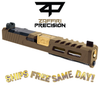 Zaffiri ZPS2 Complete Slide for Glock 19 Gen 3 FDE Cerakote, Gold Barrel NEW!