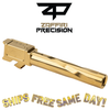 Zaffiri Flush and Crown Barrel for Glock 17 Gen 5 Gold PVD BA-G17G5-FC-GLD
