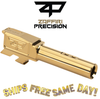 Zaffiri Top Ported Barrel for Glock 43/43X in Gold PVD New! BA-G43-TP-GLD