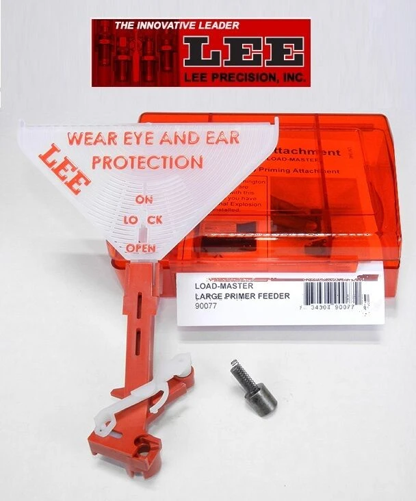 90077 LEE LARGE Primer Feeder w/ UPDATED Primer Folding Tray for Load-Master