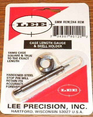 Lee Precision Case Length Gage and Shellholder for 6mm Remington  # 90120 New!