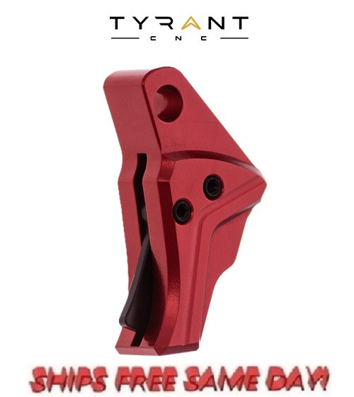 Tyrant CNC 5LB Glock 43/43x/48 Trigger Red, Black NEW # TD-G43TRIG-Red-Black