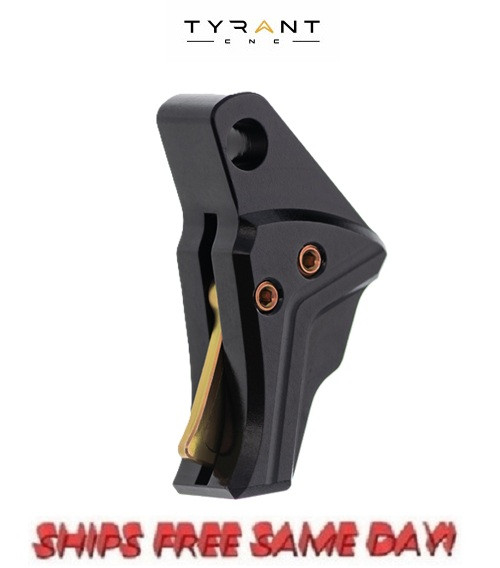 Tyrant CNC 5LB Glock 43/43x/48 Trigger Black, Gold # TD-G43TRIG-Black-Gold