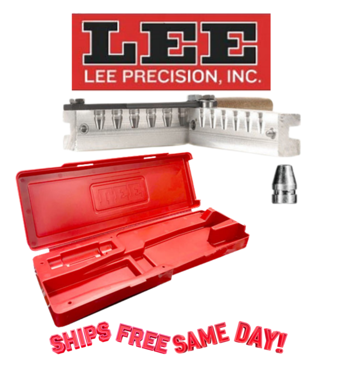 Lee 6-Cavity Bullet Mold with Case 9mm Luger / 38 Super / 380 ACP # 90387 New!
