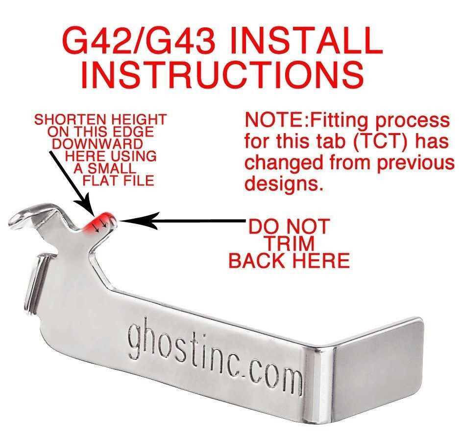 Ghost Inc G42 & G43 Pro Trigger Connector 3lb, Stainless # GHO_42-43_2424_L_1
