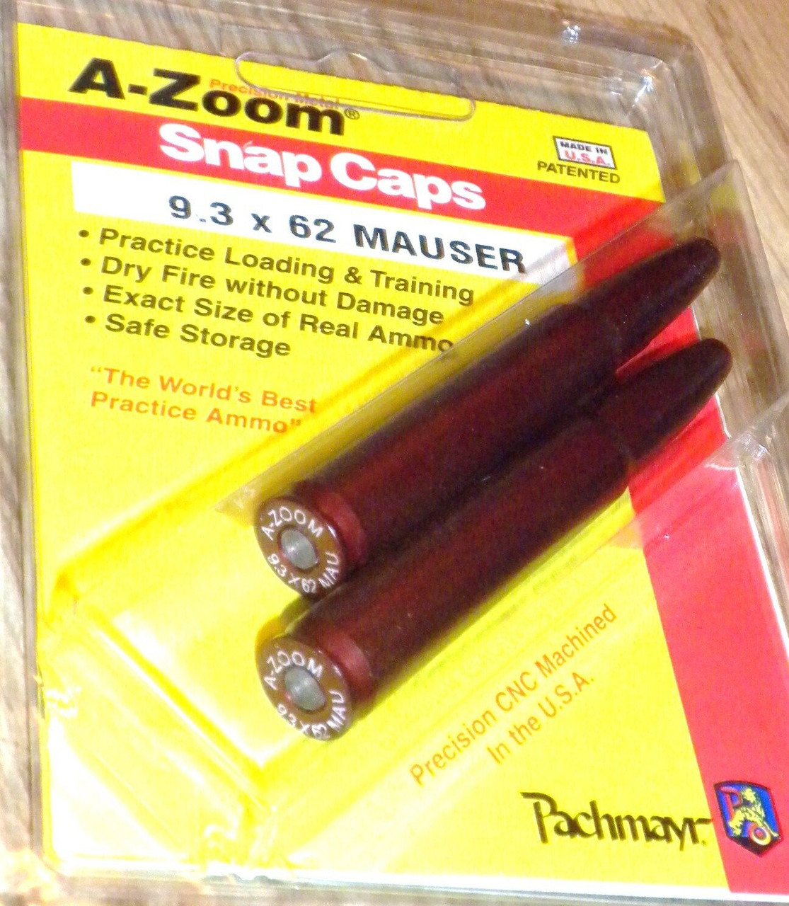 A-Zoom Precision Metal Snap Caps for 9.3 x 62 Mauser # 12240 2-Pack new!