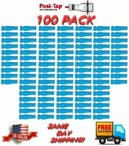 Posi-Tap Re-usable BLUE WIRE TAP (EX-150B, #605)14-16 Awg, 100 PACK PTA1618 New
