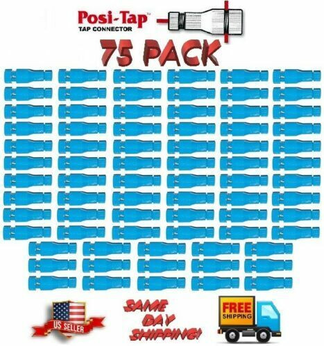 Posi-Tap Re-usable BLUE WIRE TAP (EX-150B, #605) 14-16 Awg, 75 PACK PTA1618 New