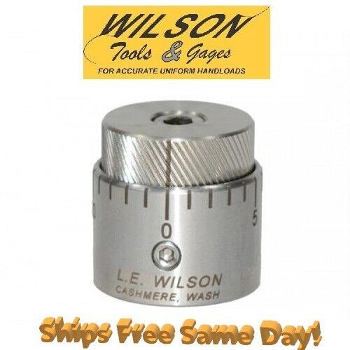 LE Wilson Chamber Type Seater Die Micro-Adjust Cap Stainless Steel NEW! SBSC-MIC