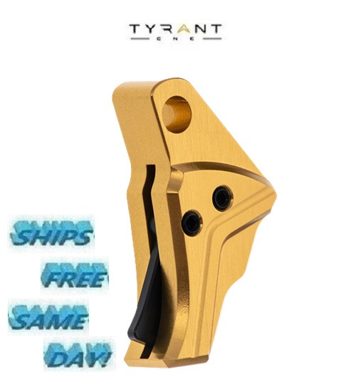 Tyrant CNC 5LB Glock 43/43x/48 Trigger GOLD,BLACK NEW TD-G43TRIG-Gold-Black