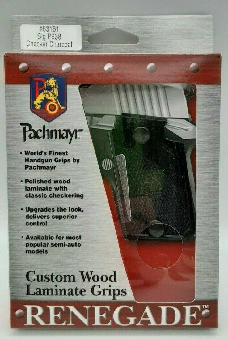 Pachmayr Renegade Charcoal Checkered Grip for Sig P938 NEW!! # 63161