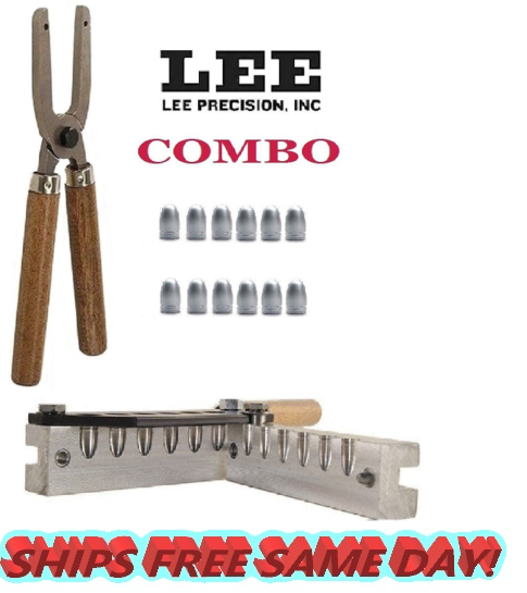 Lee COMBO 6-Cav Mold 9mm Luger /38 Super /380 ACP W/Handles and Case 90457+90005