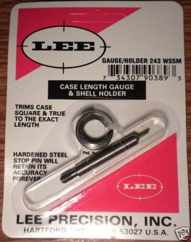 Lee Case Length Gage & Shellholder 243 Win Super Short Mag (WSSM) # 90389 New!