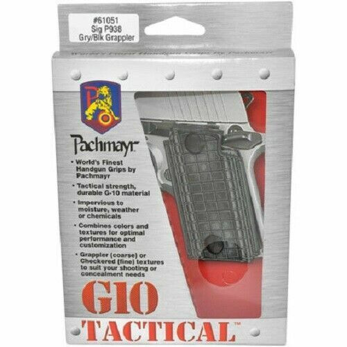 Pachmayr Gray/Black Grappler G10 Grips for Sig P938 Pistols NEW!! #  61051