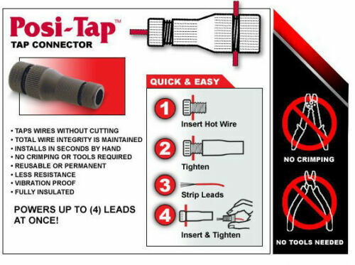 Posi-Tap (EX-255) Re-usable Wire tap 12-18 Awg.,5 pack PTA1218M NEW!!
