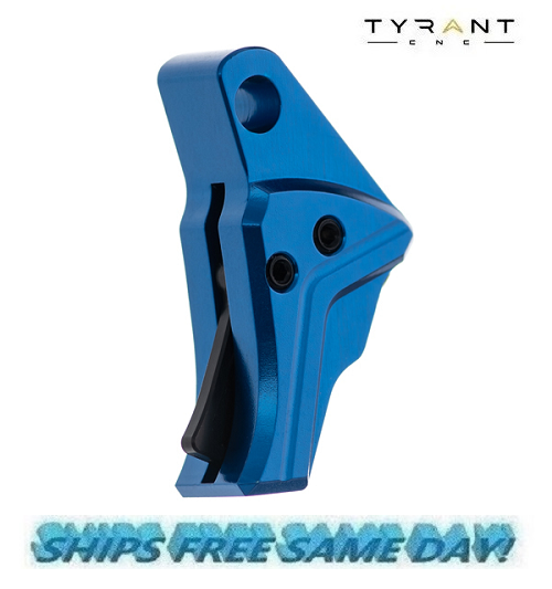 Tyrant CNC 5LB Glock 43/43x/48 Trigger Blue, Black # TD-G43TRIG-Blue-Black