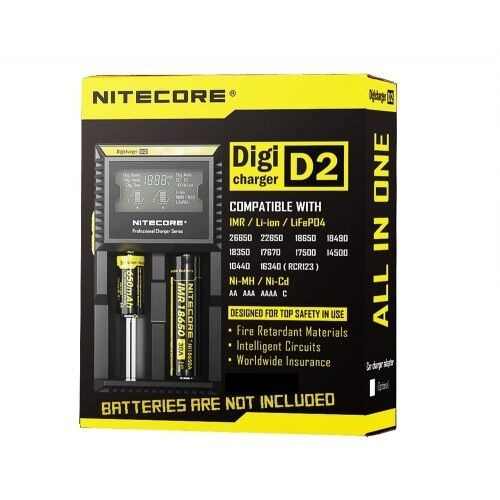 Nitecore Digi D2 Universal Smart Charger IMR, LiIoN, Ni-MH 18350 18650 Etc NEW!