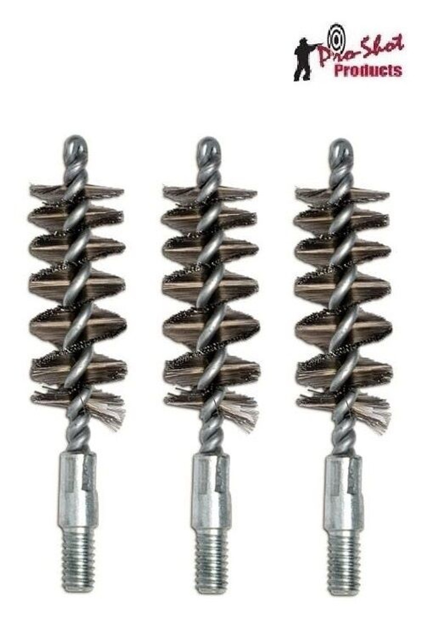 Pro-Shot Stainless Steel Pstl. Bore Brush for .38 /.357 Cal (PACKAGE of 3)  38ST Pro-Shot Stainless Steel Pstl. Bore Brush for .38 /.357 Cal (PACKAGE of 3)  38ST