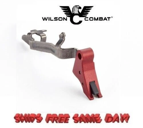 Wilson Combat Flat Trigger for Glock Gen 3-4 Red, Black NO BOX!! # 946RB
