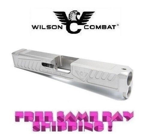 Wilson Combat Standard Sight Cut Slide, 9mm Glock 19, Gen 4, Stainless # 981G19S