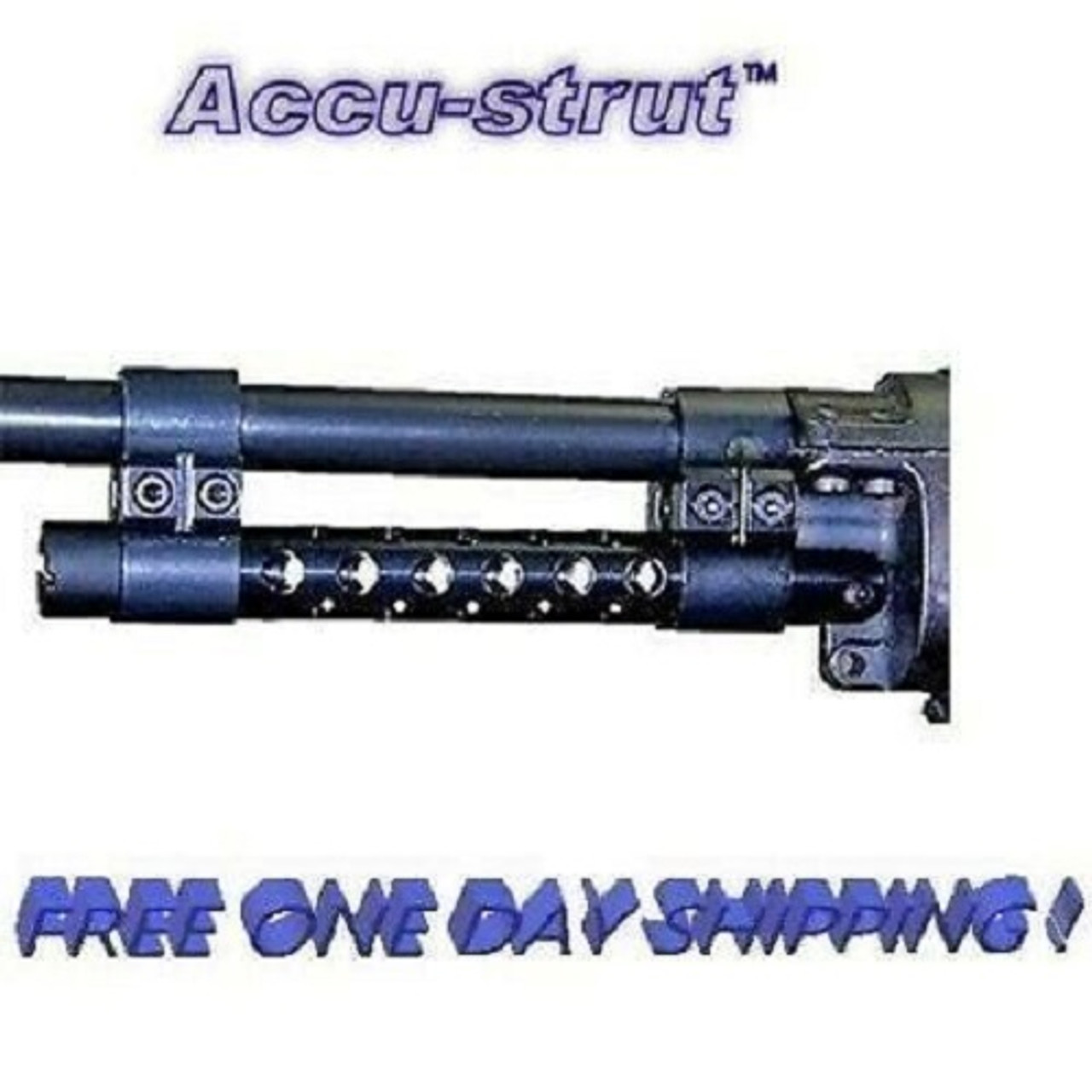 AccuStrut Blued Steel 14/30 Xdrill 6" w/ 2 Clamps Fits Ruger Mini # XDRILL-B